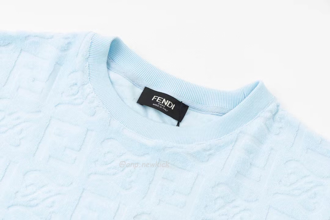 Fendi By Marc Jacobs Jersey Short Sleeved Crew Neck T Shirt White Blue Black Ss23 (10) - www.newkick.vip